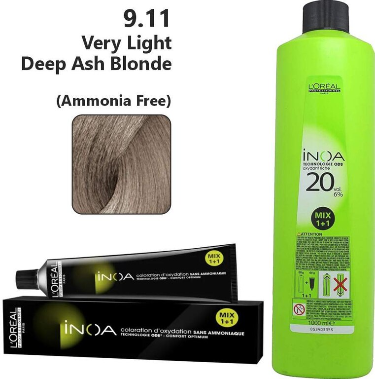 L'Oréal Professionne Inoa Ammonia Free Permanent Hair Colour No 9.11